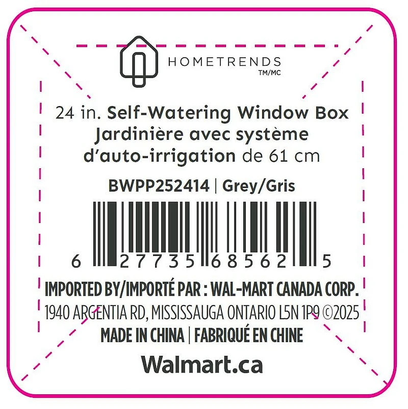 Hometrends Jardinière avec systèmed'auto-irrigation de 61 cm Jardinière avec systèmed'auto-irrigation de 61 cm