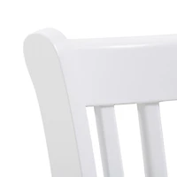 Lot de 2 tabourets de bar pivotants d'intérieur CorLiving Winston blancs avec assise en similicuir et dossier haut à lattes verticales