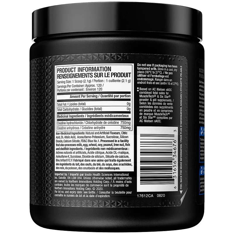 Muscletech Creatine Powder, Cell-Tech Creactor Creatine HCl, Post Workout Muscle Builder for Men and Women, Creatine HCl plus Free-Acid Creatine, Creatine Supplements, Icy Rocket Freeze (120 Servings), 750mg of Creatine