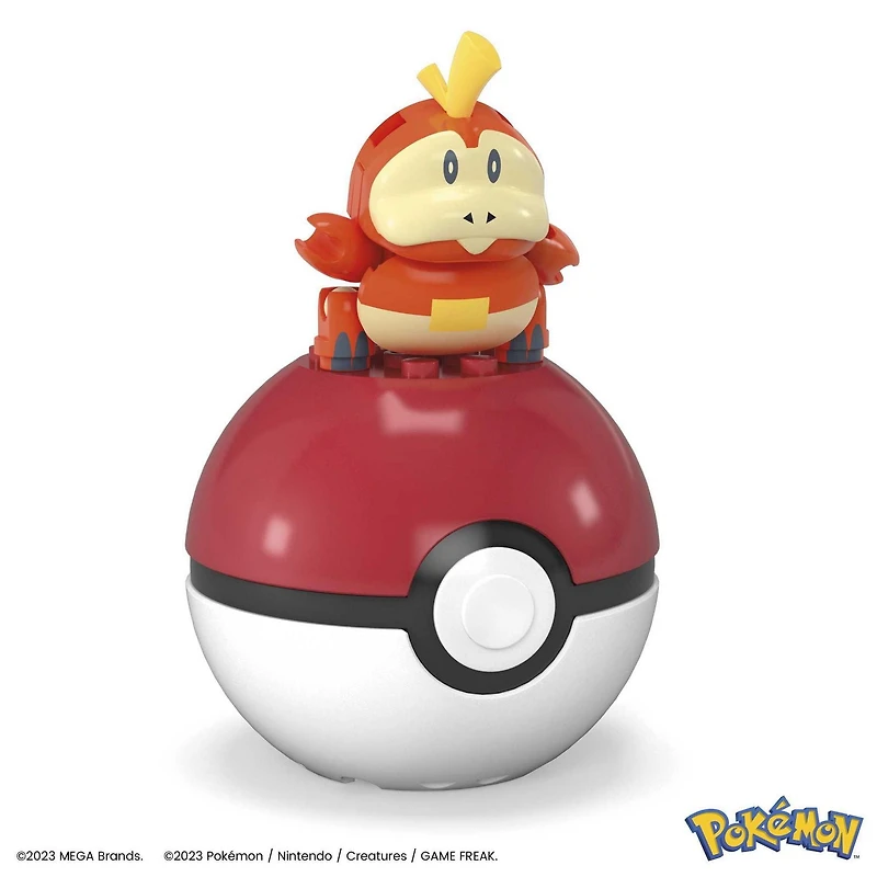MEGA – Pokémon – Figurine articulée – Chochodile, Pokéball (19 pièces)