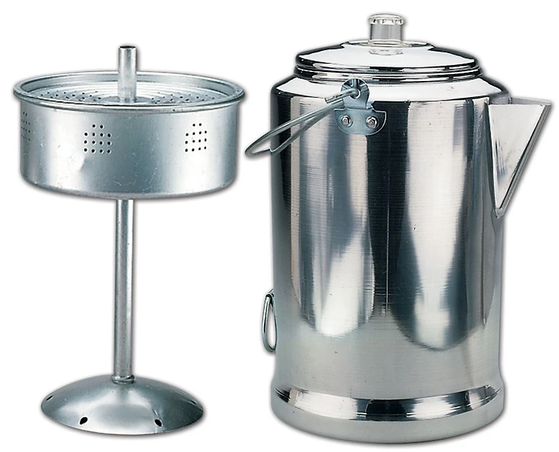 Percolateur à café géant en aluminium de 20 tasses de World Famous