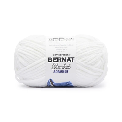 Bernat® Blanket Sparkle™ Yarn, Polyester #6 Super Bulky, 10.5oz/300g, 220 Yards, Blanket yarn with shimmer