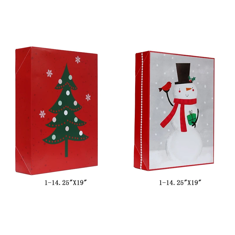 Holiday Time Red and White Christmas Box, Size Robe, 2 pack