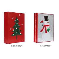 Holiday Time Red and White Christmas Box, Size Robe, 2 pack