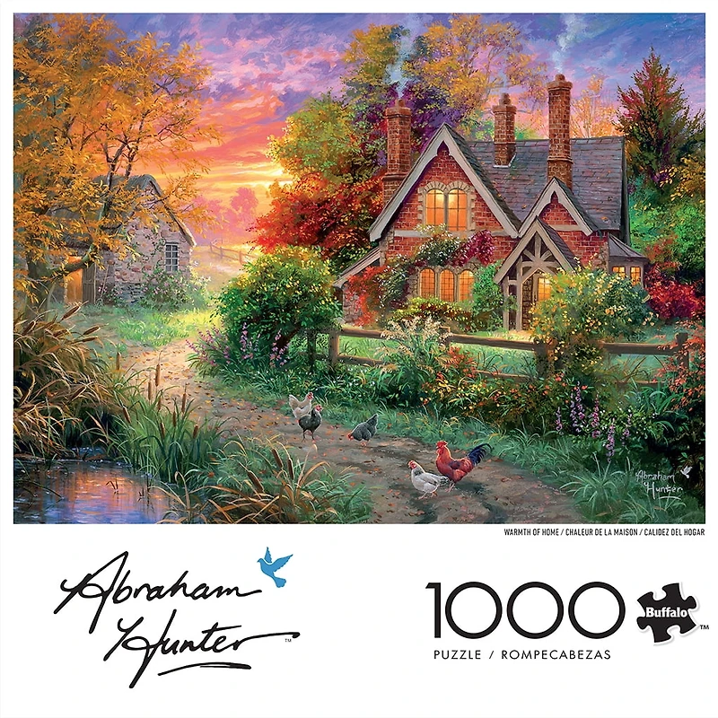 Puzzle entrelacé de 1000 pièces pour adultes (14 ans et plus) Buffalo Games Abraham Hunter Chaleur de la Maison
