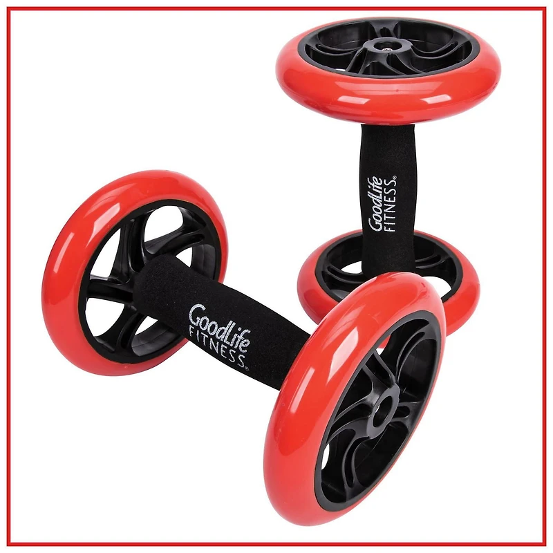 GoodLife Fitness Roues pour abdominaux pro - ensemble de 2