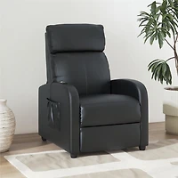 DHP Harrison Pushback Recliner with Massage Backrest, Black Faux Leather