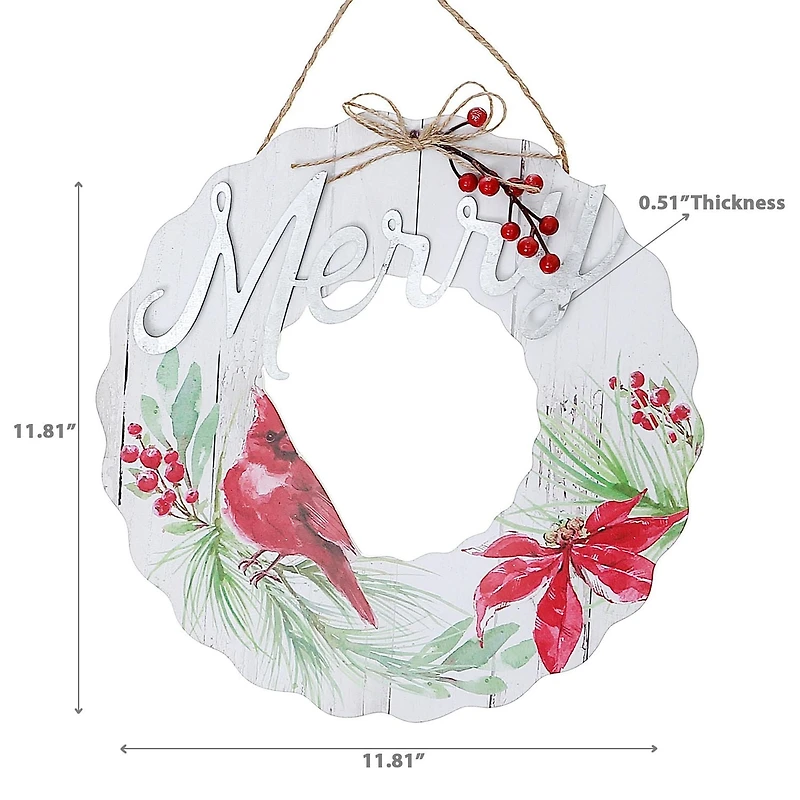 Couronne En Bois Cardinal Hanger Joyeux