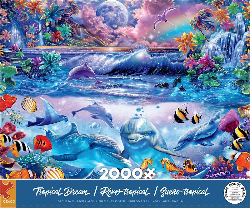 Puzzle en 2000 pièces Ceaco Tropical Dream pour adultes, à partir de 14 ans