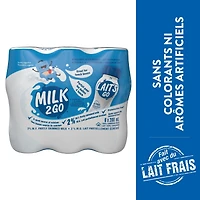 Lait's Go Lait partiellement écrémé 2 % 6 x 200 mL