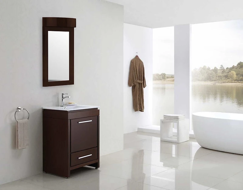 Imaginations Américaines 24-po. W Wood Mirror Coffee
