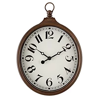 WOOD POCKETWATCH WALL CLOCK