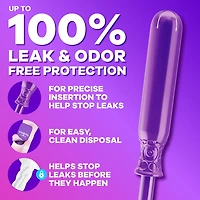 Tampax Radiant Tampons, with LeakGuard Braid, Regular Absorbency, Unscented, 14CT