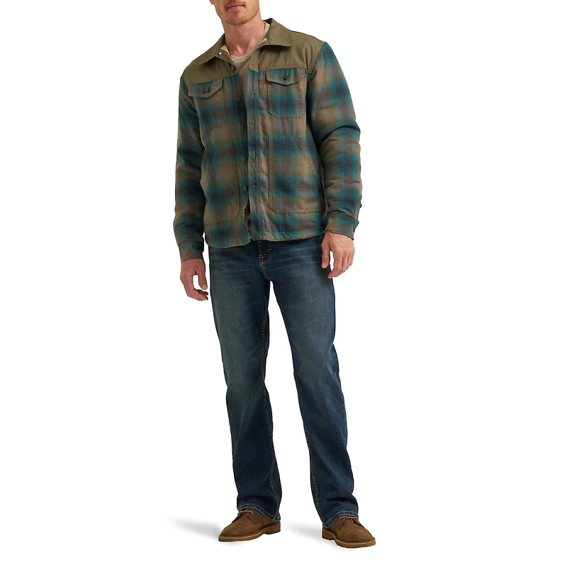 Chemise manteau pour homme Wrangler® à doublure en sherpa, coupe régulière, poids lourd