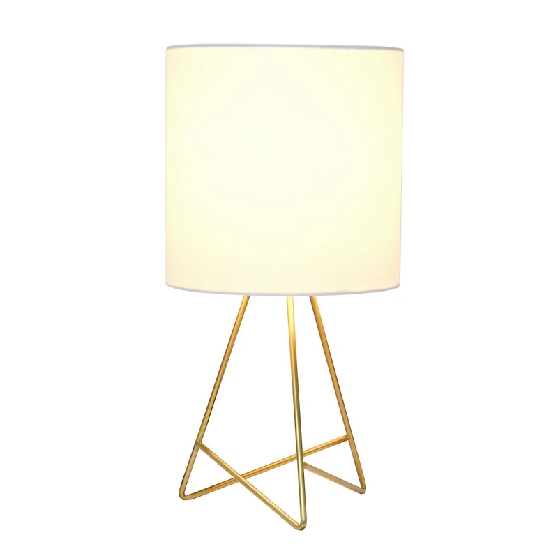 Simple Designs Down to the Wire Table Lamp with Fabric Shade