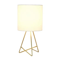 Simple Designs Down to the Wire Table Lamp with Fabric Shade