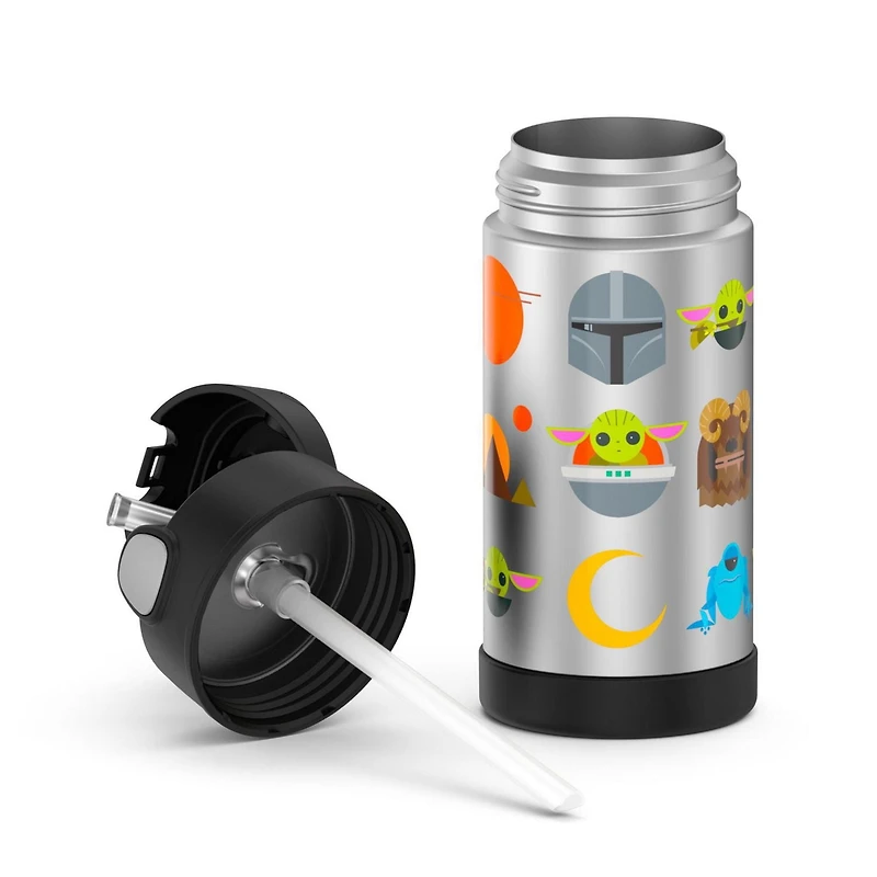 Thermos Funtainer Vacuum Insulated Straw Bottle, 12 Oz Mandalorian