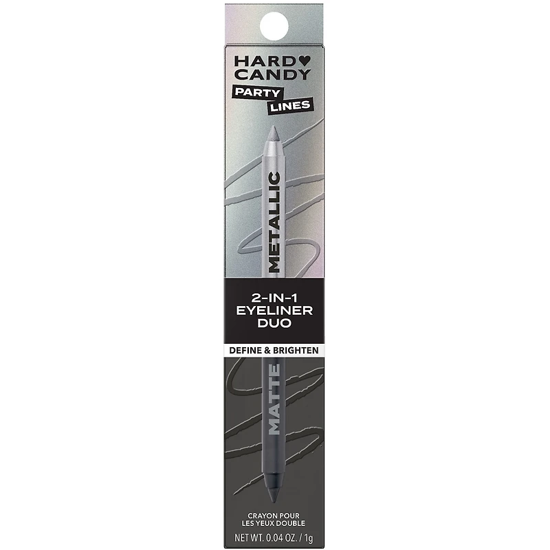 Hard Candy Party Lines 2-In-1 Pencil Eyeliner Duo, Matte and Metallic, 1g