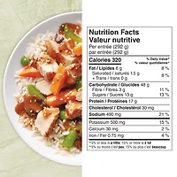 Healthy Choice Délices Vapeur Poulet sucré au sésame repas surgelé  avec poitrine de poulet, légumes et sauce sucrée au sésame, sans arômes artificiels, sans agents de conservation Repas surgelé, 292 g