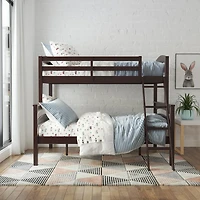 DHP Brady Twin over Full Wood Bunk Bed Frame