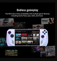 ASUS ROG Ally 7” Handheld Touch Gaming Console, 16GB LPDDR5 RAM, 512GB SSD, ROG Ally