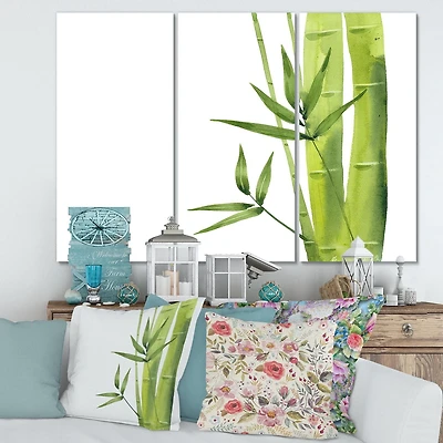 Designart Bamboo Branches In The Forest V Canvas Wall Art