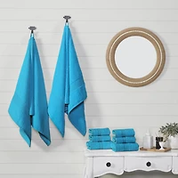Fabstyles Ensemble de serviettes 8 pièces, serviettes en peluche et absorbantes à usage quotidien, 2 serviettes de bain, 2 essuie-mains et 4 débarbouillettes pour chambre d'amis, salle de bain, articl