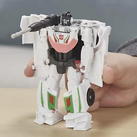 Transformers Bumblebee Cyberverse Adventures, figurine Wheeljack Action Attackers de 10,5 cm à conversion 1 étape et attaque Gravity Cannon