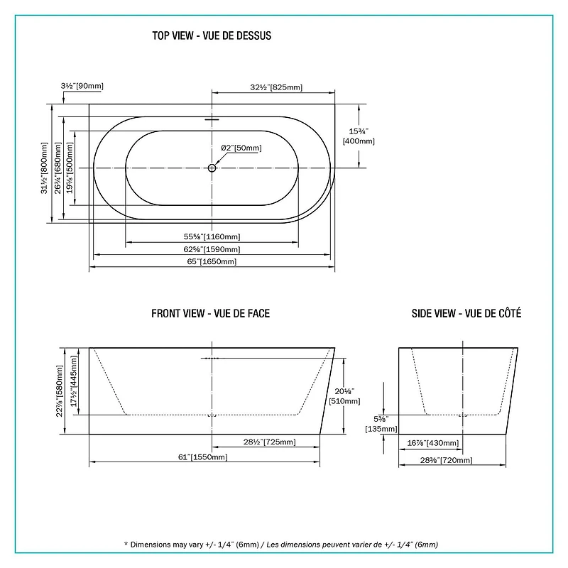 A&E Bain et Douche WILLIE-L BAIN D’ANGLE