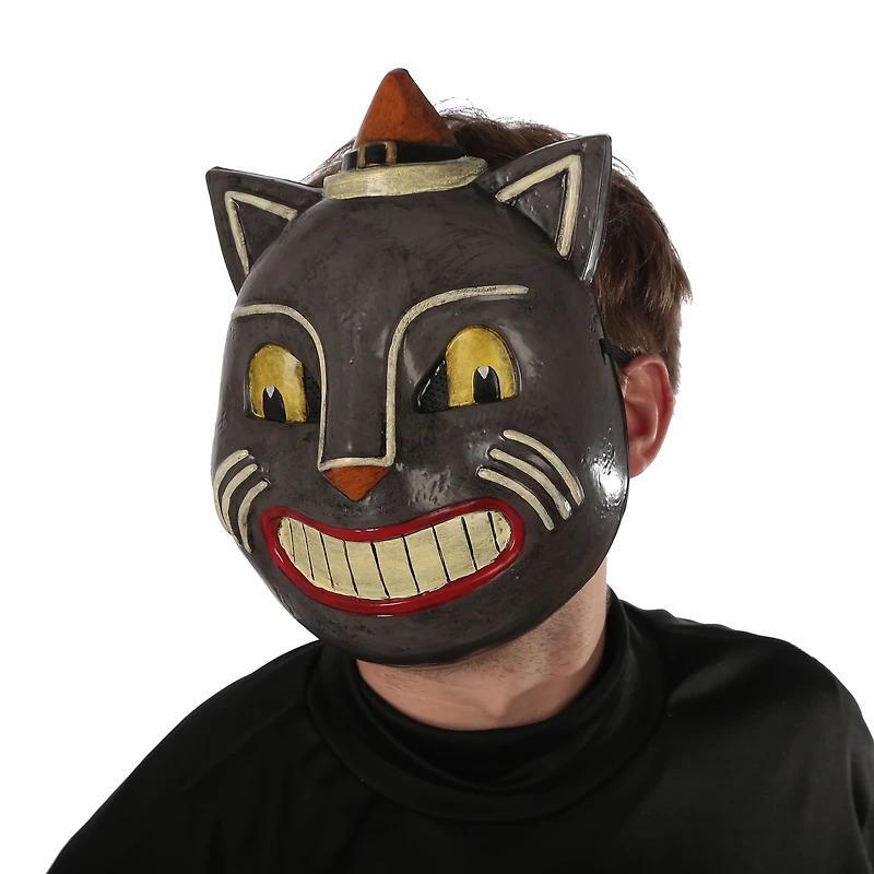 Vintage Black Cat Mask for Adults, Plastic, Unisex, Halloween Costume Accessory for Adults, by Way to Celebrate