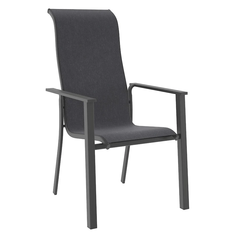 Chaise empilable pour patio Charleston Mainstays - Noir