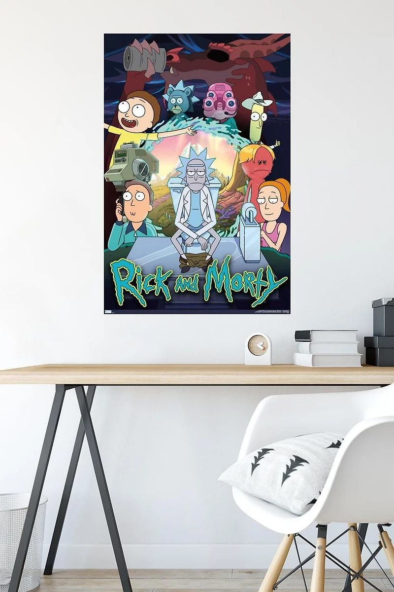 Rick And Morty - Season 4 Group Wall Poster, 14.725" x 22.375"