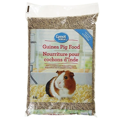 Nourriture pour cochons d'lnde Great Value 4kg Nutrition complète