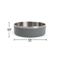 Un bol double en acier inoxydable pour chien, de taille moyenne, 1.3L (44 OZ) Le bol double en acier inoxydable