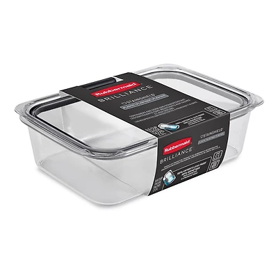 Rubbermaid Brilliance Plastic Food Storage Container, 2.3 L (9.6 Cup)