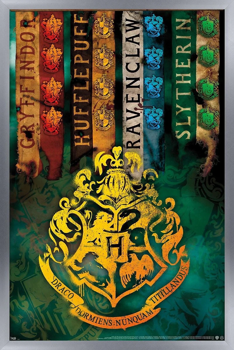 The Wizarding World: Harry Potter - House Crests Wall Poster