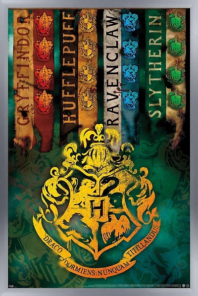 The Wizarding World: Harry Potter - House Crests Wall Poster