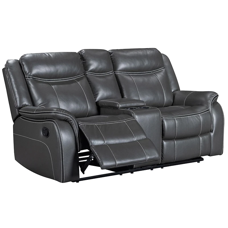 Causeuse motorisée Declan de 75 po avec console porte-gobelets
