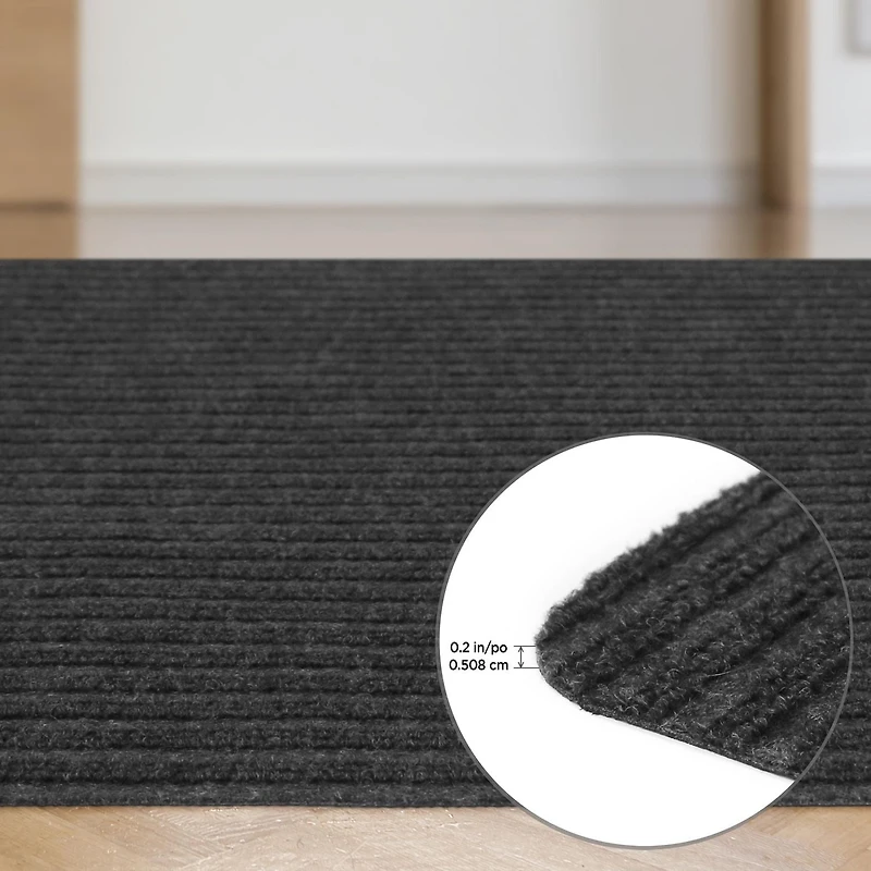 30-inch x 48-inch + 16-inch x 24-inch BOGO Charcoal Needlepunch Mats with Vinyl Backing