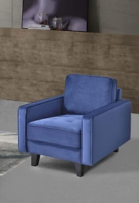 Topline Home Furnishings Chair, Blue Velvet