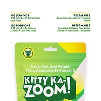Kitty Ka Zoom Roar Mélange d'herbe à chat, de racine de valériane et d'herbe à chat pour chats, sachet refermable de 49,6 g (1,75 oz).