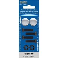 Cruiser Accessories, fixations en nylon noir avec bouchons chromés