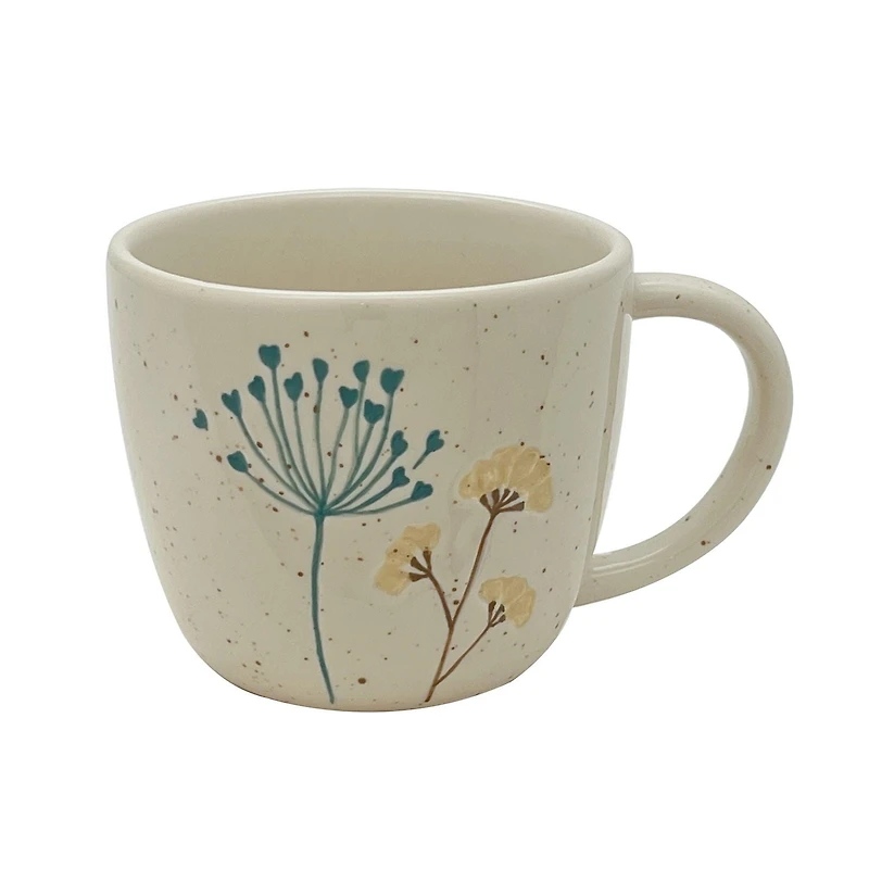 Façon de célébrer! Mug fleur de printemps, vert et jaune