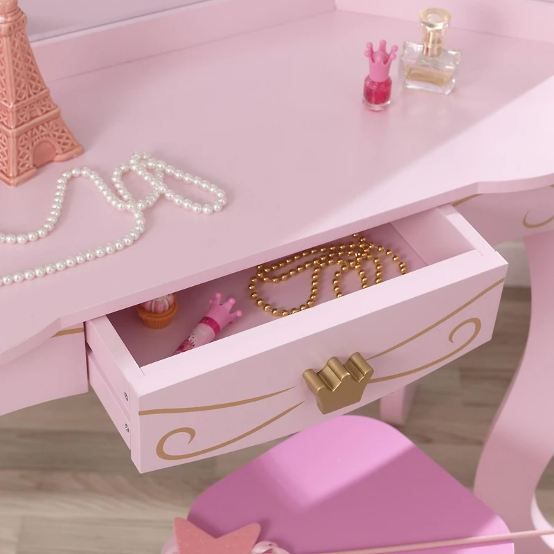 KidKraft Coiffeuse et tabouret Princesse
