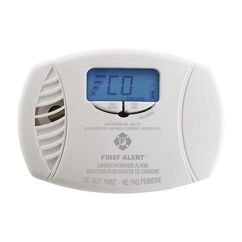 Premier détecteur de monoxyde de carbone enficéficé à double alimentation d’alerte avec batterie de secours et affichage numérique CO615A CO615A