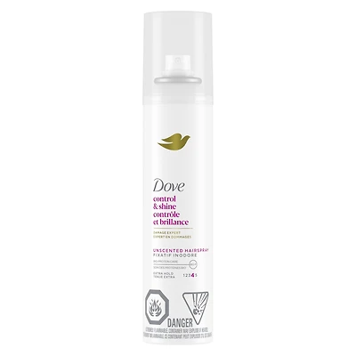 Dove Fixatif Contrôle et Brillance Inodore 24 H de Tenue Extra, 198 g