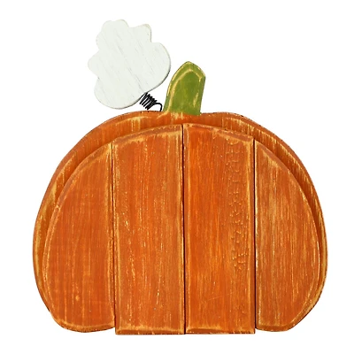 Tout pour Célébrer Décor de table "Citrouille en bois", orange