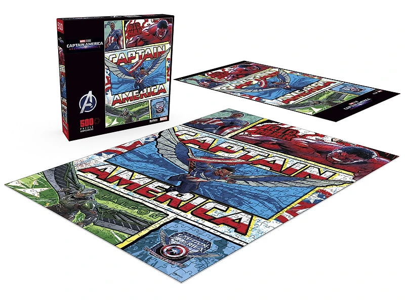 Buffalo Games Marvel - Captain America: Brave New World 500-Piece Interlocking Jigsaw Puzzle for Adults Ages 14 and Older
