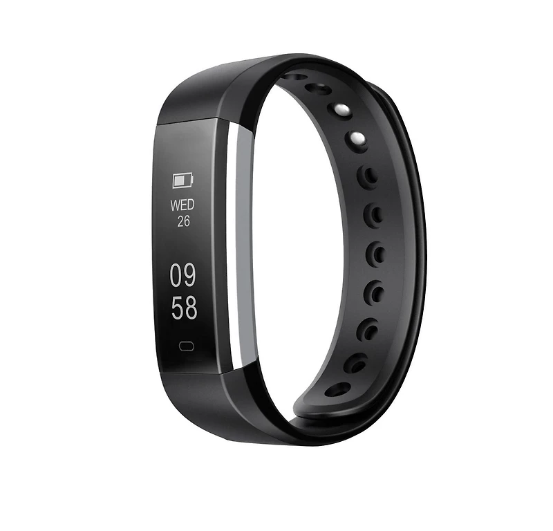 Letscom ID115 Health and Fitness Tracker & Smartwatch by Letsfit - Black