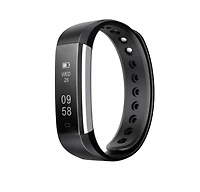Letscom ID115 Health and Fitness Tracker & Smartwatch by Letsfit - Black